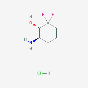 molecular formula C6H12ClF2NO B2698482 (1S,6R)-6-氨基-2,2-二氟环己烷-1-醇盐酸盐 CAS No. 1909288-26-1