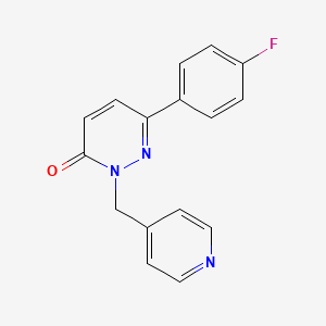 molecular formula C16H12FN3O B2698483 6-(4-fluorophenyl)-2-(pyridin-4-ylmethyl)pyridazin-3(2H)-one CAS No. 922925-46-0