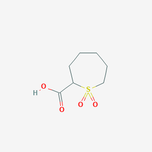 molecular formula C7H12O4S B2698487 1,1-Dioxothiepane-2-carboxylic acid CAS No. 1783717-45-2