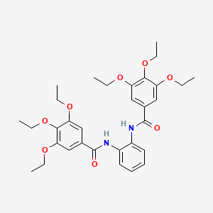 molecular formula C32H40N2O8 B2698489 3,4,5-triethoxy-N-[2-[(3,4,5-triethoxybenzoyl)amino]phenyl]benzamide CAS No. 477296-06-3