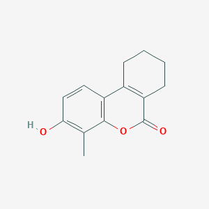 molecular formula C14H14O3 B2698491 3-羟基-4-甲基-7,8,9,10-四氢-6H-苯并[c]咔啉-6-酮 CAS No. 55047-37-5