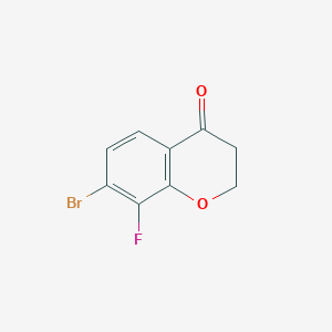 molecular formula C9H6BrFO2 B2698493 7-溴-8-氟色苷-4-酮 CAS No. 1092350-77-0