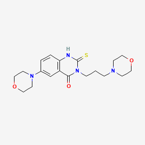 molecular formula C19H26N4O3S B2698522 6-吗啉-4-基-3-(3-吗啉-4-基丙基)-2-硫代-1H-喹唑啉-4-酮 CAS No. 689767-83-7