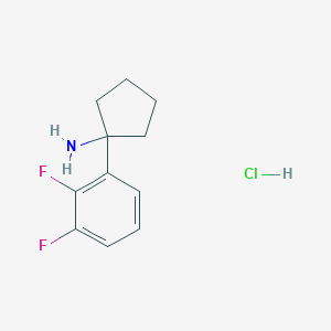 B2698524 1-(2,3-Difluorophenyl)cyclopentan-1-amine;hydrochloride CAS No. 1893068-17-1