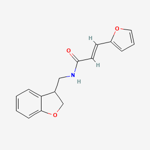 molecular formula C16H15NO3 B2698534 (2E)-N-[(2,3-二氢-1-苯并呋喃-3-基)甲基]-3-(呋喃-2-基)丙-2-烯酰胺 CAS No. 2097940-64-0