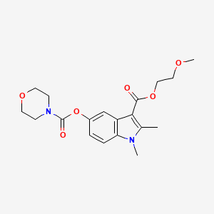 3-((2-methoxyethoxy)carbonyl)-1,2-dimethyl-1H-indol-5-yl morpholine-4-carboxylate