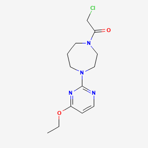 molecular formula C13H19ClN4O2 B2698548 2-Chloro-1-[4-(4-ethoxypyrimidin-2-yl)-1,4-diazepan-1-yl]ethanone CAS No. 2411238-94-1