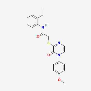 N-(2-ethylphenyl)-2-[4-(4-methoxyphenyl)-3-oxopyrazin-2-yl]sulfanylacetamide