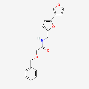 molecular formula C18H17NO4 B2698567 N-([2,3'-bifuran]-5-ylmethyl)-2-(benzyloxy)acetamide CAS No. 2034566-77-1