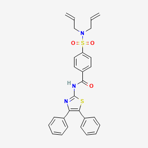 B2698586 4-(N,N-diallylsulfamoyl)-N-(4,5-diphenylthiazol-2-yl)benzamide CAS No. 476626-05-8