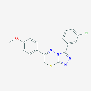 molecular formula C17H13ClN4OS B269859 3-(3-chlorophenyl)-6-(4-methoxyphenyl)-7H-[1,2,4]triazolo[3,4-b][1,3,4]thiadiazine 