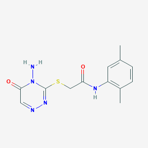 molecular formula C13H15N5O2S B2698597 2-[(4-氨基-5-氧代-1,2,4-三唑-3-基)硫代]-N-(2,5-二甲基苯基)乙酰胺 CAS No. 869068-16-6
