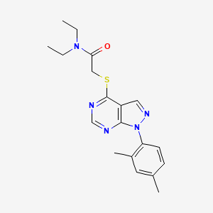 B2698598 2-[1-(2,4-dimethylphenyl)pyrazolo[3,4-d]pyrimidin-4-yl]sulfanyl-N,N-diethylacetamide CAS No. 893928-98-8