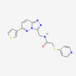 2-(pyridin-4-ylthio)-N-((6-(thiophen-3-yl)-[1,2,4]triazolo[4,3-b]pyridazin-3-yl)methyl)acetamide
