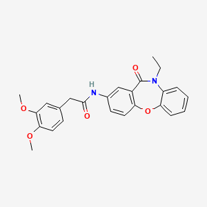2-(3,4-dimethoxyphenyl)-N-(10-ethyl-11-oxo-10,11-dihydrodibenzo[b,f][1,4]oxazepin-2-yl)acetamide