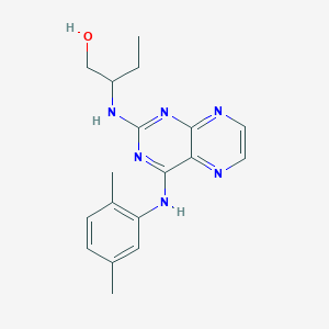 molecular formula C18H22N6O B2698615 2-((4-((2,5-二甲基苯基)氨基)喹啉-2-基)氨基)丁醇 CAS No. 946218-15-1