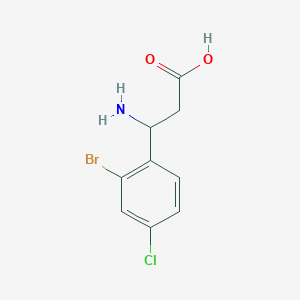 molecular formula C9H9BrClNO2 B2698618 3-氨基-3-(2-溴-4-氯苯基)丙酸 CAS No. 299166-38-4