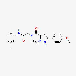 molecular formula C23H22N4O3 B2698620 N-(2,5-dimethylphenyl)-2-[2-(4-methoxyphenyl)-4-oxo-4H,5H-pyrazolo[1,5-a]pyrazin-5-yl]acetamide CAS No. 941913-33-3