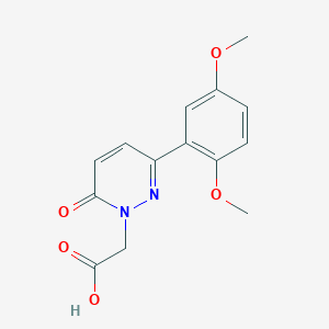molecular formula C14H14N2O5 B2698621 2-(3-(2,5-二甲氧苯基)-6-氧代吡啶并[1(6H)]-基)乙酸 CAS No. 1225721-39-0