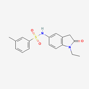 molecular formula C17H18N2O3S B2698622 N-(1-ethyl-2-oxoindolin-5-yl)-3-methylbenzenesulfonamide CAS No. 921535-92-4