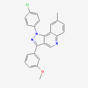 molecular formula C24H18ClN3O B2698634 1-(4-氯苯基)-3-(3-甲氧苯基)-8-甲基-1H-吡唑并[4,3-c]喹啉 CAS No. 901268-65-3