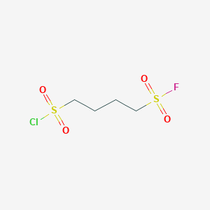 molecular formula C4H8ClFO4S2 B2698637 4-(Chlorosulfonyl)butane-1-sulfonyl fluoride CAS No. 1820613-32-8