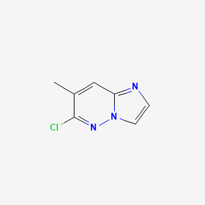 molecular formula C7H6ClN3 B2698638 6-氯-7-甲基咪唑并[1,2-b]吡啶嗪 CAS No. 17412-19-0