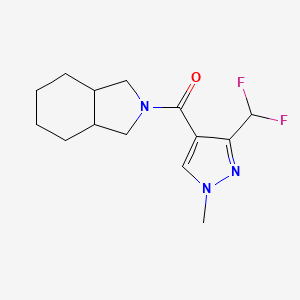molecular formula C14H19F2N3O B2698639 1,3,3a,4,5,6,7,7a-Octahydroisoindol-2-yl-[3-(difluoromethyl)-1-methylpyrazol-4-yl]methanone CAS No. 2327065-68-7