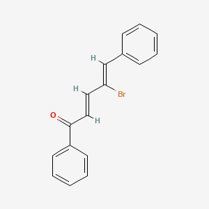 molecular formula C17H13BrO B2698640 (2E,4Z)-4-溴-1,5-二苯基戊-2,4-二烯-1-酮 CAS No. 2000190-54-3