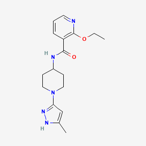 molecular formula C17H23N5O2 B2698654 2-ethoxy-N-(1-(5-methyl-1H-pyrazol-3-yl)piperidin-4-yl)nicotinamide CAS No. 2034207-58-2