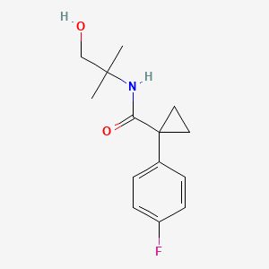 molecular formula C14H18FNO2 B2698659 1-(4-氟苯基)-N-(1-羟基-2-甲基丙烷-2-基)环丙烷甲酰胺 CAS No. 1154311-57-5