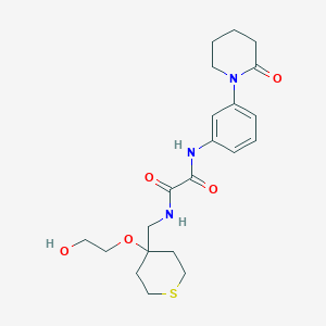 N1-((4-(2-hydroxyethoxy)tetrahydro-2H-thiopyran-4-yl)methyl)-N2-(3-(2-oxopiperidin-1-yl)phenyl)oxalamide