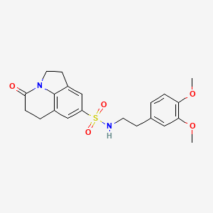 N-(3,4-dimethoxyphenethyl)-4-oxo-2,4,5,6-tetrahydro-1H-pyrrolo[3,2,1-ij]quinoline-8-sulfonamide