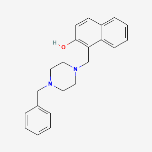 molecular formula C22H24N2O B2698677 1-[(4-苄基哌嗪-1-基)甲基]萘-2-醇 CAS No. 303062-86-4