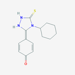 molecular formula C14H17N3OS B269868 4-(4-cyclohexyl-5-sulfanylidene-1,2,4-triazolidin-3-ylidene)cyclohexa-2,5-dien-1-one 