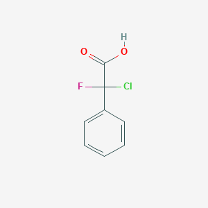 molecular formula C8H6ClFO2 B2698688 2-Chloro-2-fluoro-2-phenylacetic acid CAS No. 134918-44-8