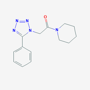 molecular formula C14H17N5O B269869 1-[(5-phenyl-1H-tetraazol-1-yl)acetyl]piperidine 