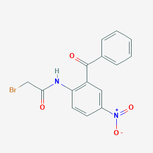 molecular formula C15H11BrN2O4 B026987 N-(2-苯甲酰基-4-硝基苯基)-2-溴乙酰胺 CAS No. 2011-70-3