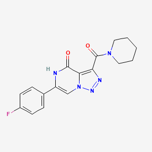 6-(4-fluorophenyl)-3-(piperidin-1-ylcarbonyl)[1,2,3]triazolo[1,5-a]pyrazin-4(5H)-one