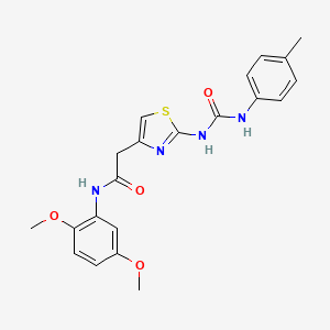 N-(2,5-dimethoxyphenyl)-2-(2-(3-(p-tolyl)ureido)thiazol-4-yl)acetamide