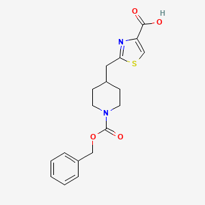 2-[(1-Phenylmethoxycarbonylpiperidin-4-yl)methyl]-1,3-thiazole-4-carboxylic acid