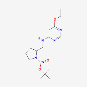 molecular formula C16H26N4O3 B2698716 tert-Butyl 2-(((6-ethoxypyrimidin-4-yl)amino)methyl)pyrrolidine-1-carboxylate CAS No. 1353974-21-6