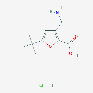 molecular formula C10H16ClNO3 B2698718 3-Aminomethyl-5-tert-butyl-furan-2-carboxylic acid hydrochloride CAS No. 944467-95-2