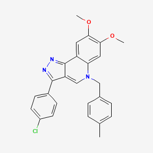 3-(4-chlorophenyl)-7,8-dimethoxy-5-(4-methylbenzyl)-5H-pyrazolo[4,3-c]quinoline