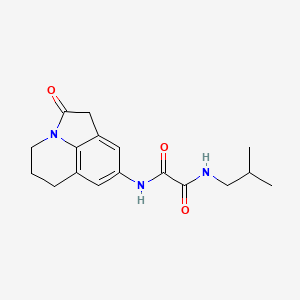 molecular formula C17H21N3O3 B2698725 N1-异丁基-N2-(2-氧代-2,4,5,6-四氢-1H-咔唑[3,2,1-ij]喹啉-8-基)草酰胺 CAS No. 898427-08-2