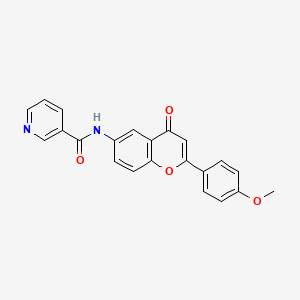 molecular formula C22H16N2O4 B2698733 N-(2-(4-methoxyphenyl)-4-oxo-4H-chromen-6-yl)nicotinamide CAS No. 923686-86-6