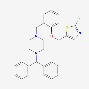 2-[(4-Benzhydrylpiperazino)methyl]phenyl (2-chloro-1,3-thiazol-5-yl)methyl ether
