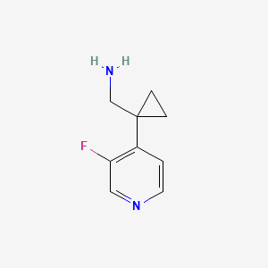 molecular formula C9H11FN2 B2698749 [1-(3-Fluoropyridin-4-yl)cyclopropyl]methanamine CAS No. 2029892-48-4