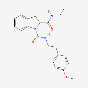 molecular formula C21H25N3O3 B2698760 N2-ethyl-N1-(4-methoxyphenethyl)indoline-1,2-dicarboxamide CAS No. 1103518-52-0