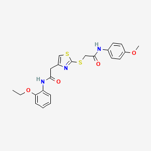 N-(2-ethoxyphenyl)-2-(2-((2-((4-methoxyphenyl)amino)-2-oxoethyl)thio)thiazol-4-yl)acetamide